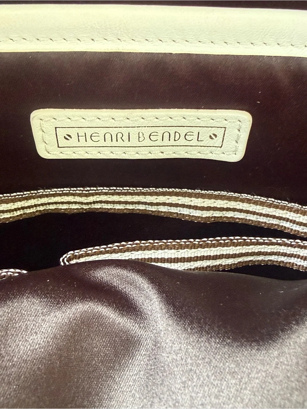 NWOT! Henri Bendel Olive Pebbled Leather Backpack with Gold Hardware